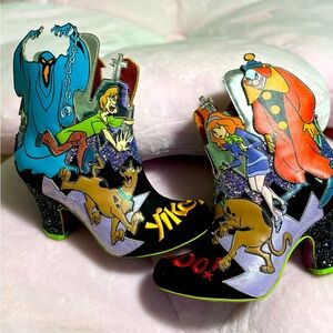 Irregular Choice Scooby Doo leather and glitter boots